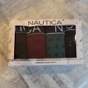Nautica Boxer Briefs Set - Black, Red, Green Sz S 28-30